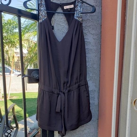 Rebecca Taylor steel sequin romper, - Picture 3 of 15
